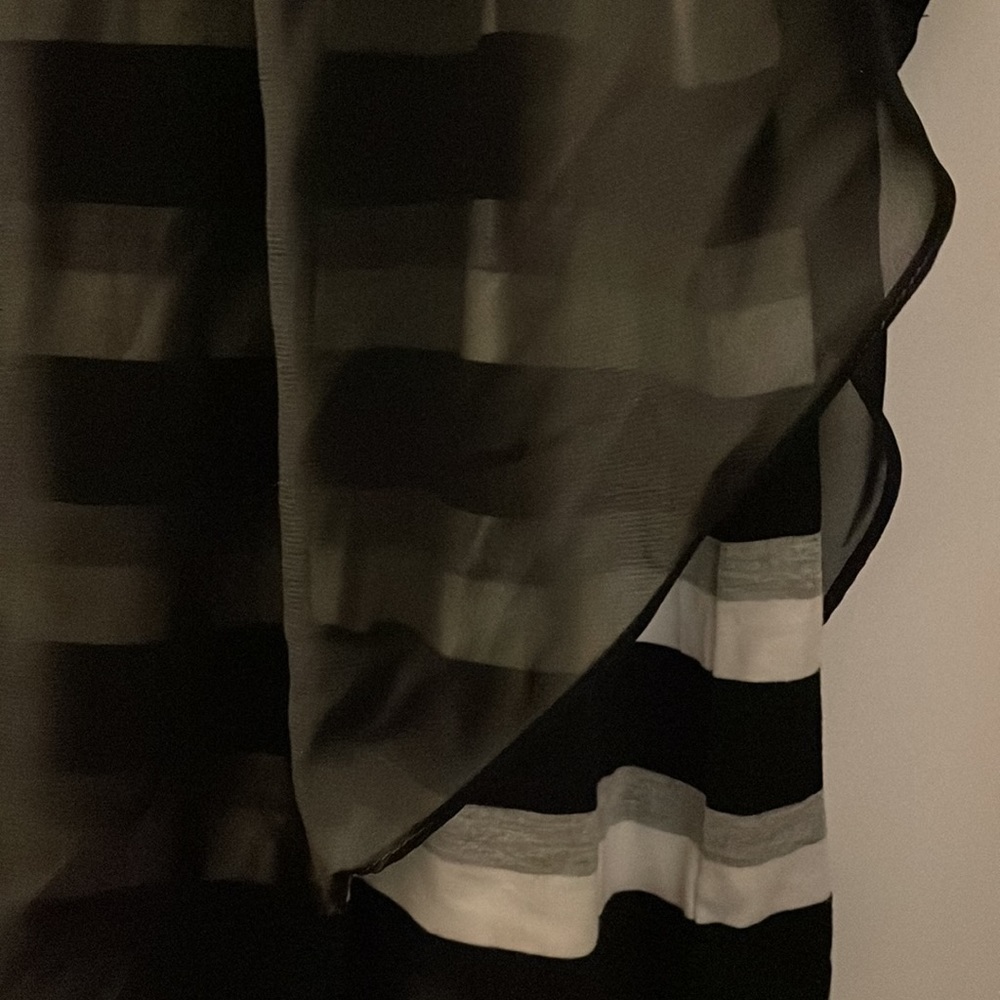 Striped tank with sheer overlay - Picture 3 of 4
